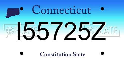 I55725Z Connecticut License Plate