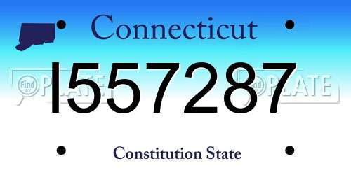 I557287 Connecticut License Plate