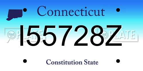 I55728Z Connecticut License Plate