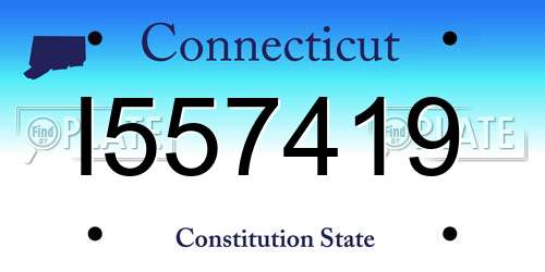 I557419 Connecticut License Plate