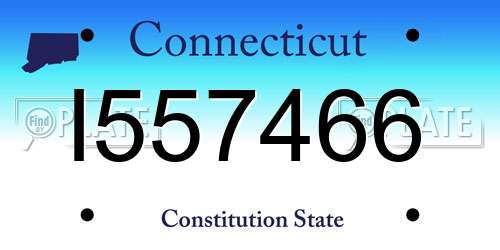 I557466 Connecticut License Plate