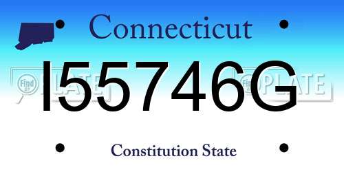 I55746G Connecticut License Plate