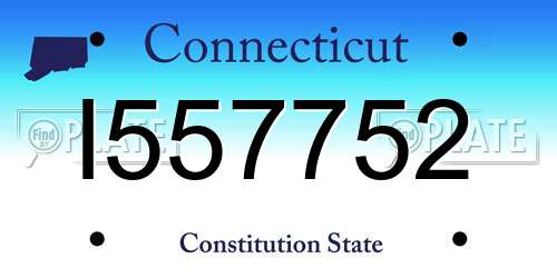 I557752 Connecticut License Plate