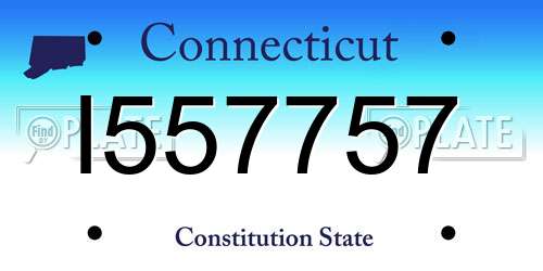 I557757 Connecticut License Plate