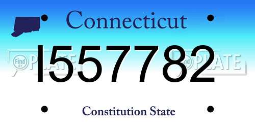 I557782 Connecticut License Plate