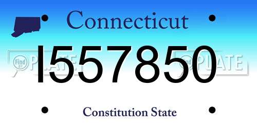 I557850 Connecticut License Plate