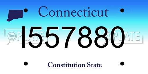 I557880 Connecticut License Plate