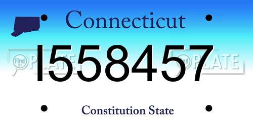 I558457 Connecticut License Plate