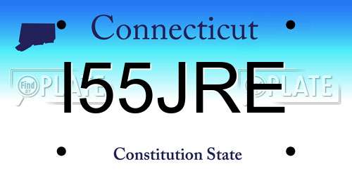 I55JRE Connecticut License Plate