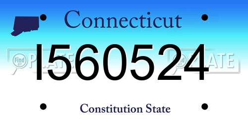 I560524 Connecticut License Plate