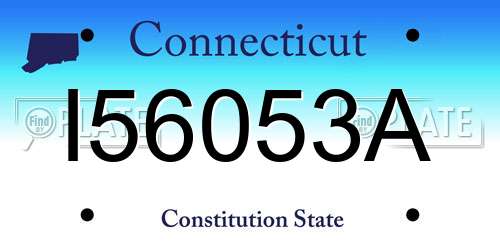 I56053A Connecticut License Plate