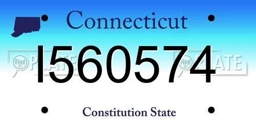 I560574 Connecticut License Plate
