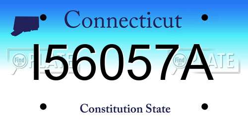 I56057A Connecticut License Plate