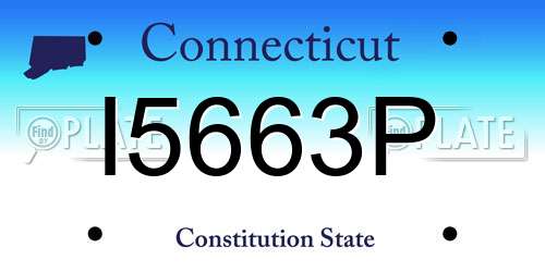 I5663P Connecticut License Plate