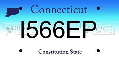 I566EP Connecticut License Plate