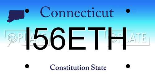I56ETH Connecticut License Plate