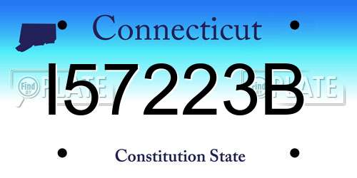 I57223B Connecticut License Plate