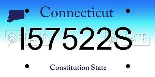 I57522S Connecticut License Plate