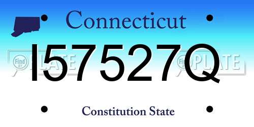 I57527Q Connecticut License Plate