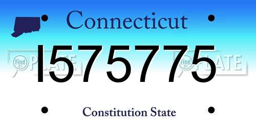 I575775 Connecticut License Plate