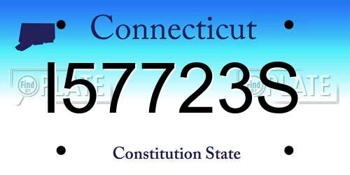 I57723S Connecticut License Plate