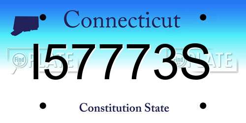 I57773S Connecticut License Plate