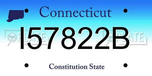 I57822B Connecticut License Plate