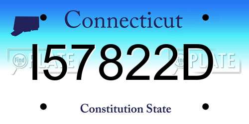 I57822D Connecticut License Plate