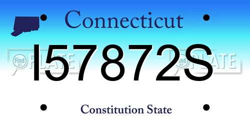 I57872S Connecticut License Plate