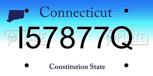 I57877Q Connecticut License Plate