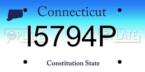I5794P Connecticut License Plate