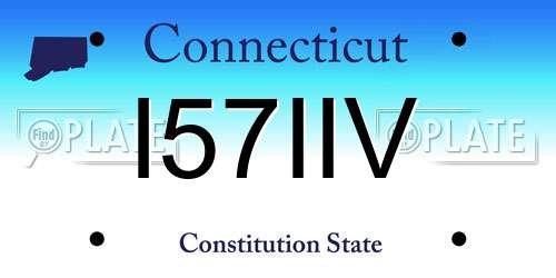 I57IIV Connecticut License Plate