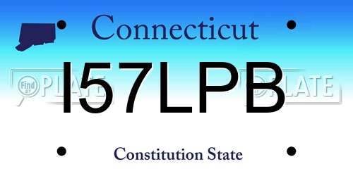 I57LPB Connecticut License Plate
