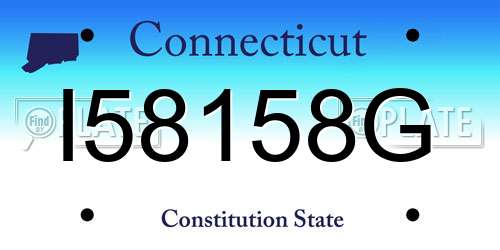 I58158G Connecticut License Plate