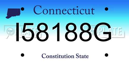I58188G Connecticut License Plate