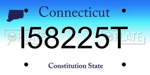 I58225T Connecticut License Plate