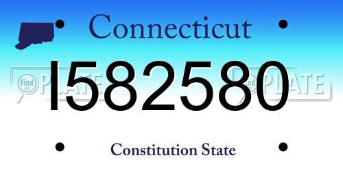 I582580 Connecticut License Plate