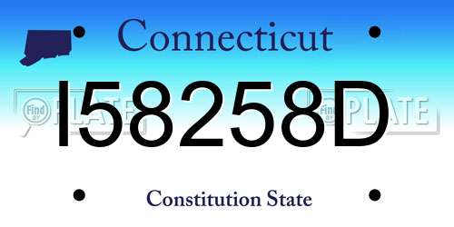 I58258D Connecticut License Plate