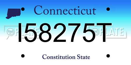 I58275T Connecticut License Plate