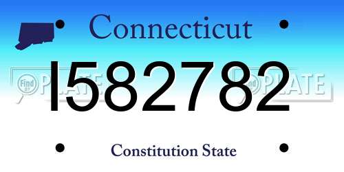 I582782 Connecticut License Plate