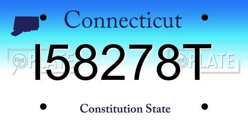 I58278T Connecticut License Plate