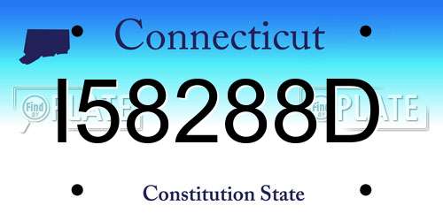 I58288D Connecticut License Plate