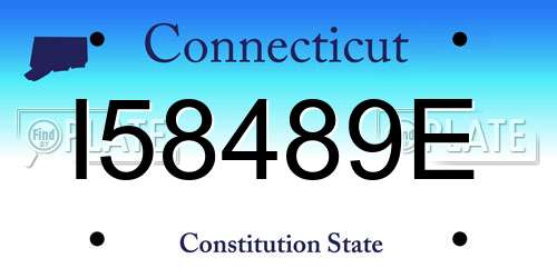 I58489E Connecticut License Plate
