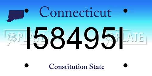 I58495I Connecticut License Plate