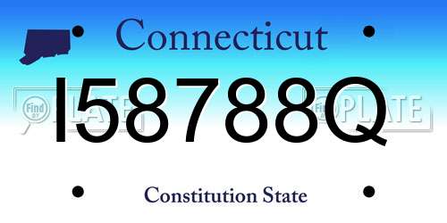 I58788Q Connecticut License Plate