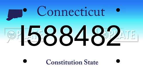 I588482 Connecticut License Plate