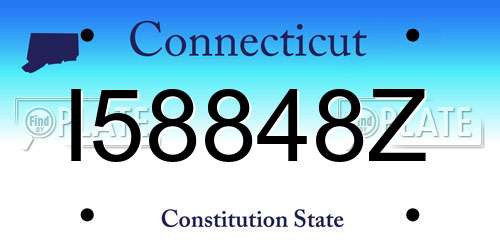 I58848Z Connecticut License Plate