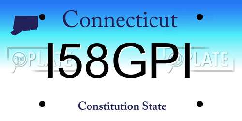 I58GPI Connecticut License Plate