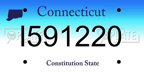 I591220 Connecticut License Plate