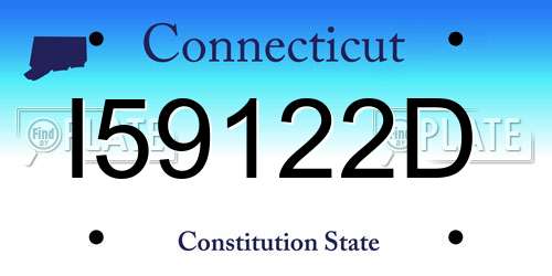 I59122D Connecticut License Plate